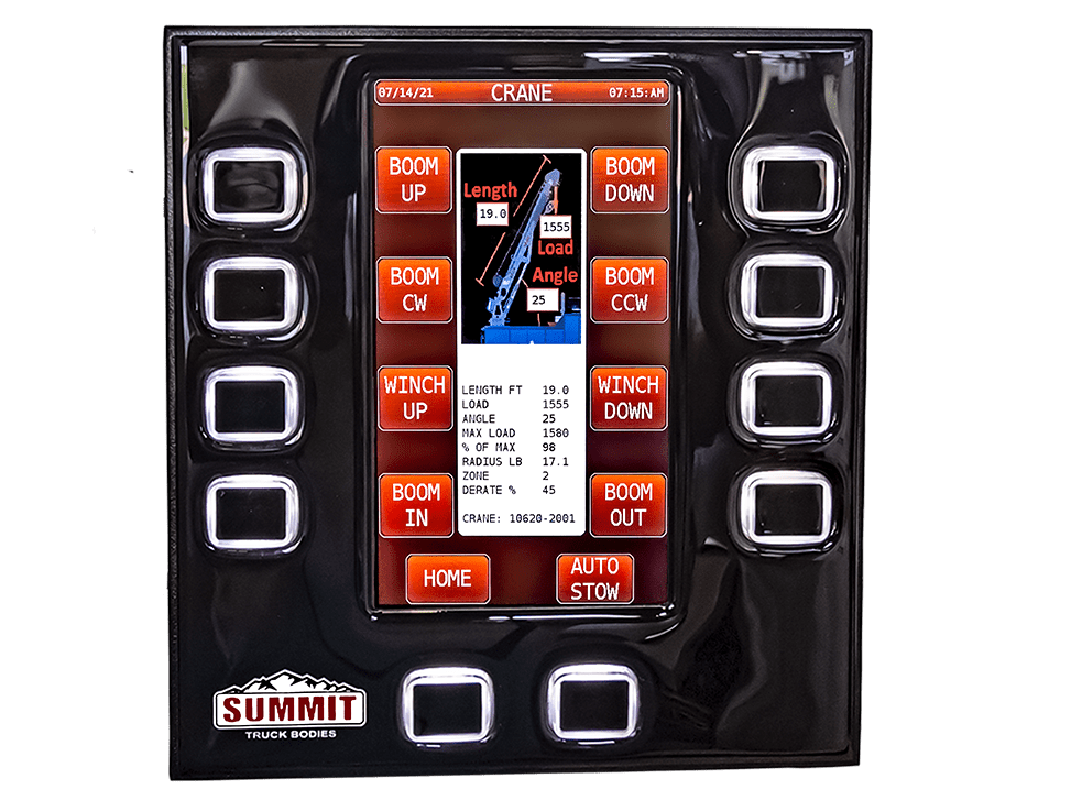 Summit crane control panel - cut out crane control screen
