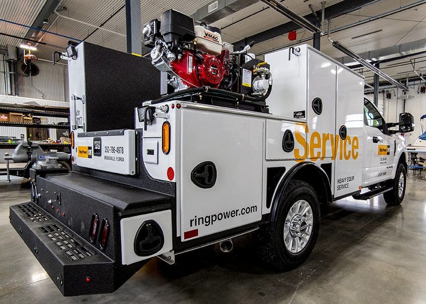 light-duty service truck with best gas Air Compressors in Field Service provide technicians with comrpessed air