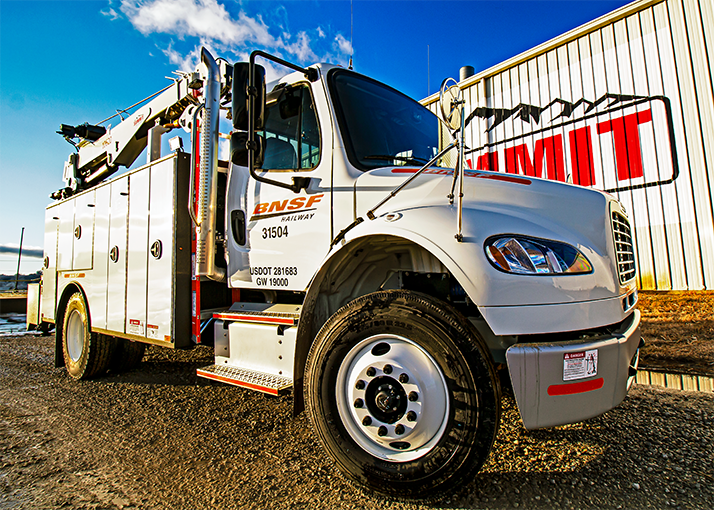 rail service truck for BNSF railway
